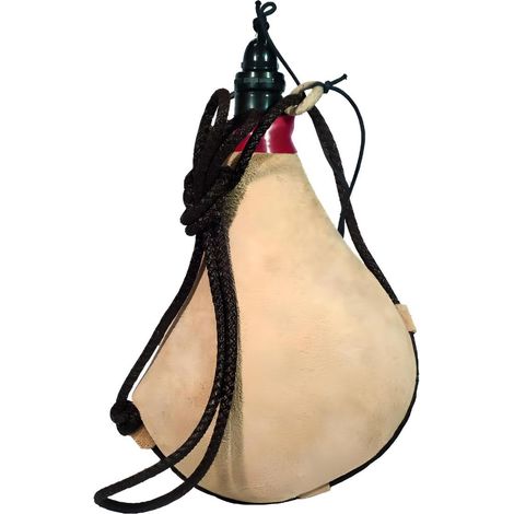 Gourde en cuir 1,5 Litres coloris beige