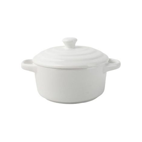 Vaisselle - Plat - Plat à four à double poignée - Bol en céramique - Grand - 430 ml - Blanc (1/5)