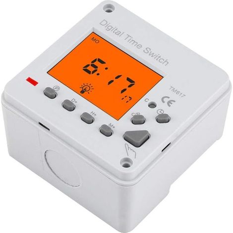 Electronic Timer Digital Timer Programmable Intelligent Control Switch Backlit Timer for Household Appliances Street Lights (220V AC) (1/5)