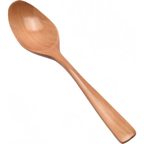 Lot de 5 cuillères en bois de lotus - Cuillères ménagères - Ustensiles de cuisine - Idéales pour les soupes et les bouillies - 18,5 x 4 cm - Jaune-brun (1/5)