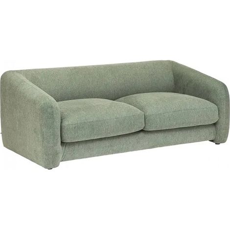 Lit Canapé convertible 3 places, coloris Vert cèdre- Longueur 198 x Profondeur 98 x Hauteur 73 cm (1/5)