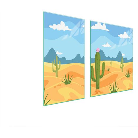 PIASTRA PROTETTIVA IN VETRO PER STUFA 90x52 CACTUS (1/5)