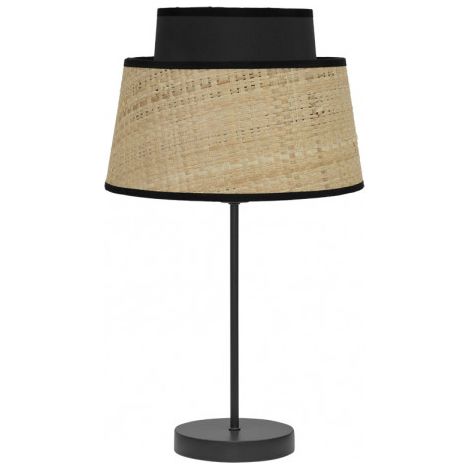 FABRILAMP Lampada da tavolo bicolore naturale/nero modello Jia