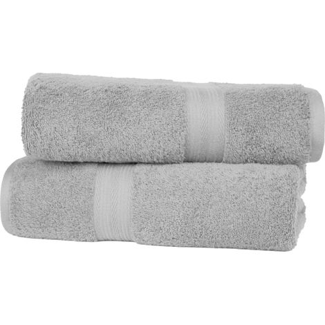 Lot de 2 serviettes noires basiques. (1/5)