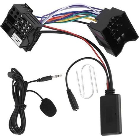 Cavo AUX Bluetooth 5.0 per auto, microfono vivavoce, adattatore per chiamate gratuite per telefono cellulare, pratico per Peugeot Citroen C2 C5 RD4. (1/4)