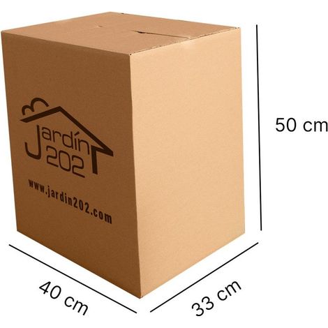 Cajas de Cartón para Mudanza y Almacenaje – Varias Medidas, Resistentes y Reutilizables - Set de Cajas de Cartón Multi-Tamaño 40x50x33cm - Unidad -
