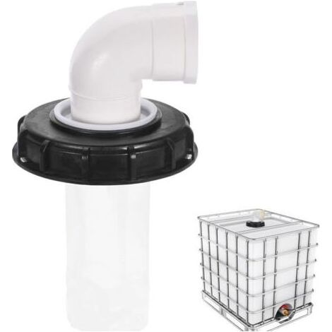 BARKBUSTERS 90° Couvercle de Réservoir IBC avec Filtre en Nylon Lavable pour Réservoir d'eau de Pluie IBC 1000 litres , Filtre À Couvercle IBC Accessoires de Réservoir IBC , Filtre à Eau de Pluie en N (1/4)