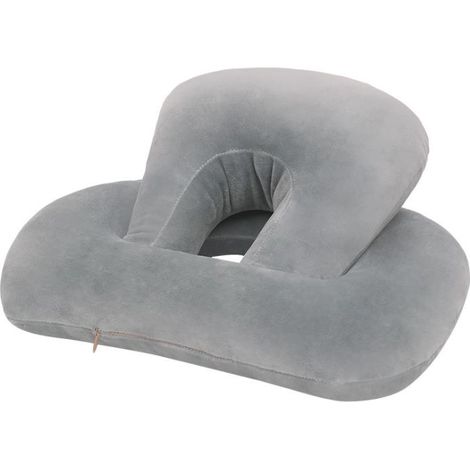Oreiller de bureau pour sieste, oreiller de voyage pour dormir face contre le ventre, avec trous de ventilation (1/5)