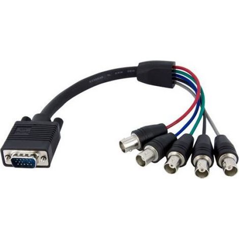 Câble Vga - 30 Cm - 5 X Bnc Rgbhv - Coaxial - Noir (1/3)