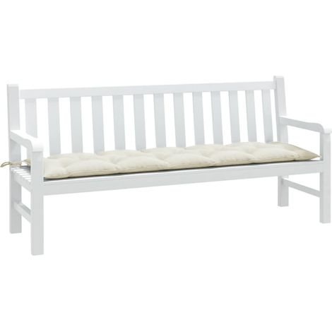 Gartenbank-Auflage Melange Creme 180x50x7 cm Stoff