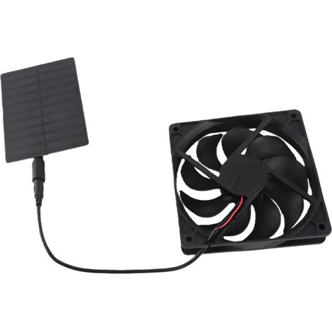 Kit de ventilateur solaire 3W, ventilation d'extraction pour salle de bain, niche pour animaux (1/5)