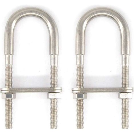 Boulon en U M6x90 en acier inoxydable 304 – Résistant à la corrosion – Lot de 2 pièces pour applications industrielles (1/4)