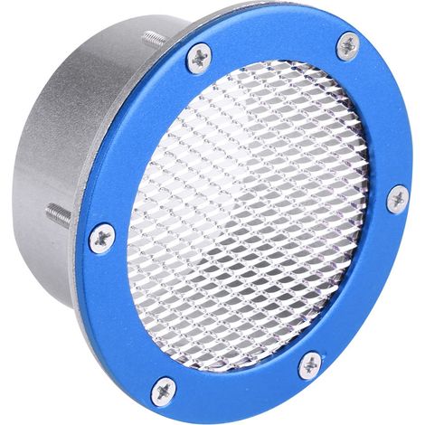 Entrée d'air frais sport universelle pour pare-chocs voiture - grille métal bleu 10x10x4.6 cm diam 7.6 cm 1 pièce (1/5)