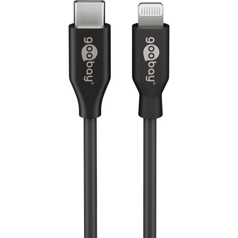 Goobay 39447 cable de conector Lightning 2 m Negro