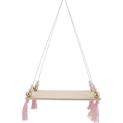 Étagère murale ronde à perles de rangement DIY décoration murale maison (Rose Or) (1/5)