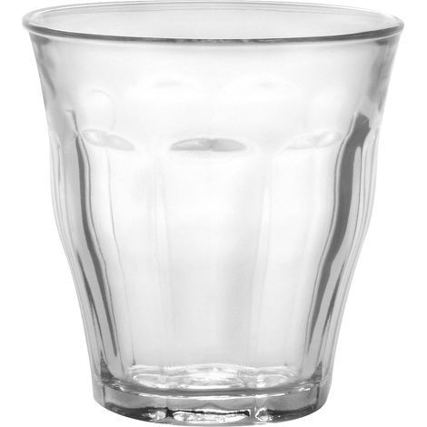 Lot de 6 Verres en Verre Trempé 25 cl - Résistants Choc et Température - Pour Eau Jus et Apéritif - Usage Quotidien Maison Restaurant - Transparent (1/5)