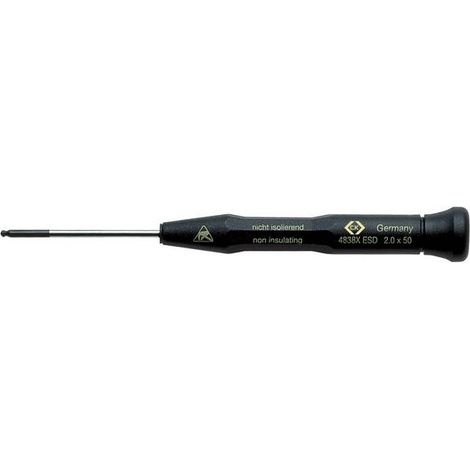 C.K. ESD Cacciavite a esagono interno Dimensione chiave (metrica): 1.5 mm Lunghezza della lama: 50 mm