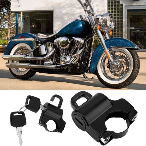 Cadenas de Sécurité Universel pour Casque de Moto avec 2 Clés - 22mm (Noir) (1/5)