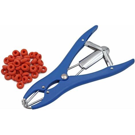Pinces Castration Bétail Castration Pince Avec 100rubber Anneaux Farm Tool (1/5)
