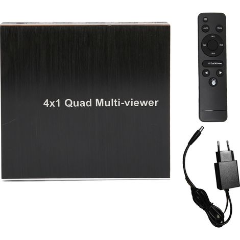 Commutateur HD Multivue 4x1 avec sortie fluide 1080P 60Hz, sélecteur HDMI 4 entrées 1 sortie, contrôle RS232, prise UE 100-240V (1/5)