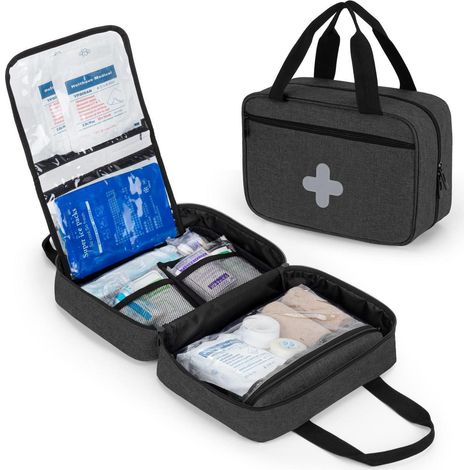 Erste Hilfe Tasche Auto, Tragbar, Wasserdicht, Kompakt, Schwarz