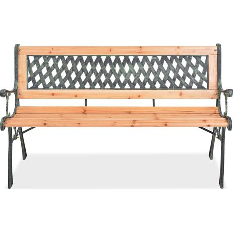 INLIFE Banc de jardin 122 cm Bois (1/5)