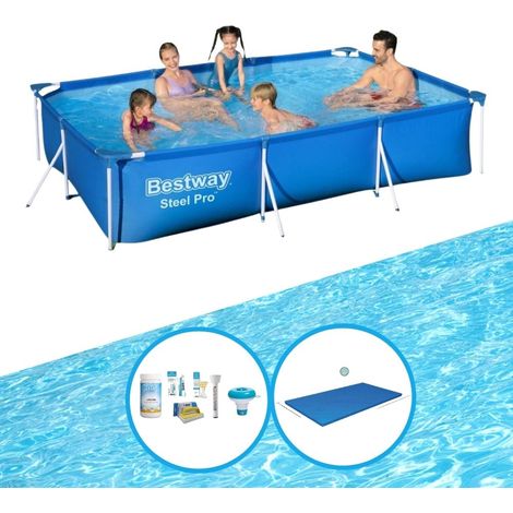Bestway Bestway Steel Pro Rectangulaire - 300x201x66 cm - 3-pièces S22713 (1/5)