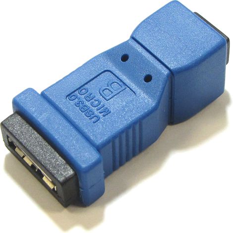BeMatik - Adaptateur USB 3.0 vers USB 2.0 (mini USB A Femme pour Micro USB AB Femme) (1/2)