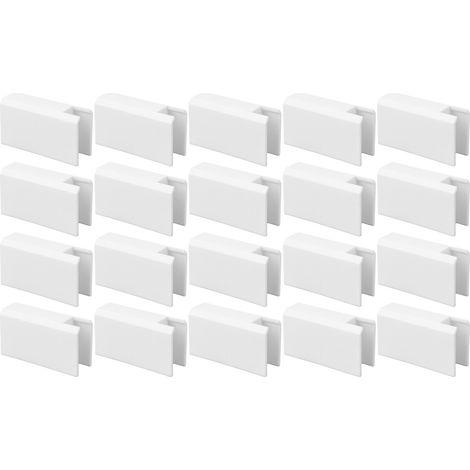 Lot de 20 butées de verrouillage pour portes et fenêtres coulissantes, en plastique, pour une sécurité optimale et une protection anti-collision. Longues. (1/5)