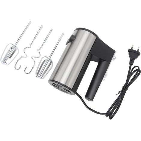 Batteur électrique à main 350 W, 5 niveaux de vitesse, turbine d'accélération, 4 bâtonnets mélangeurs inclus, prise UE 220 V