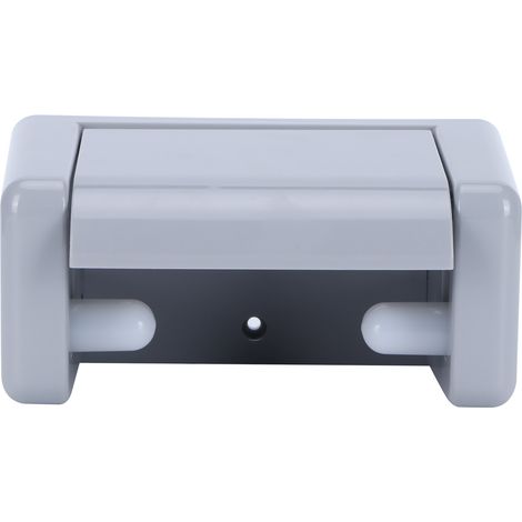 Wandmontierter Toilettenpapierhalter, Toilettenpapierablage, Badezimmer-Rollenregal, grau (1/5)