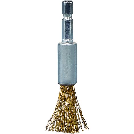 D-73704 Spazzola di finitura ramata per trapano, 12 mm, 0,3 mm, 1/4"
