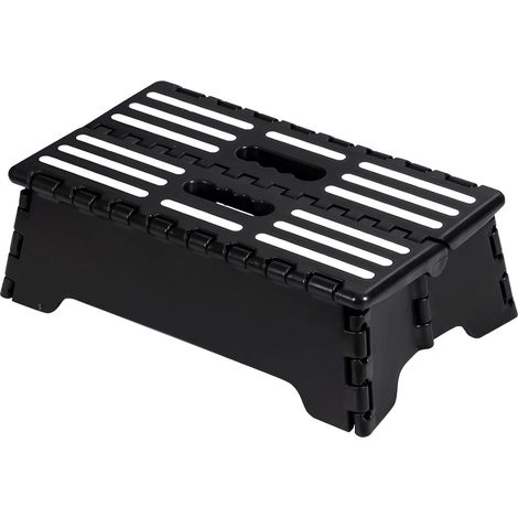 Taburete plegable, taburete plegable, silla portátil, para cocina, baño, dormitorio, negro, 38 22 13 cm (1/5)
