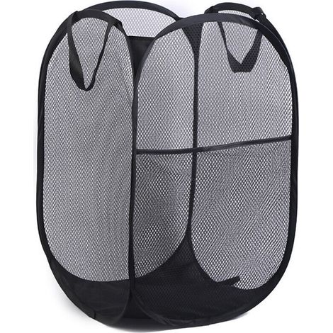 Panier à Linge Pliant 75L Grand Panier à Linge Pliable, Paniers Pliants Lavage Paniers à Linge Pliables Portables pour Chambre et Salle de Bains, Panier de Nettoyage Pliable Panier à Linge Noir