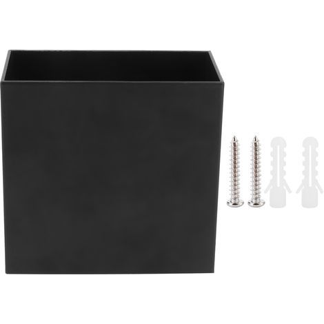 7W LED-Wandleuchte für den Innenbereich, quadratisch, für Schlafzimmer, Flur, Veranda, Balkon, Dekoration 100265V (Schwarzes Gehäuse/Weißes Licht) (1/5)