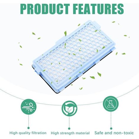 2er-Pack Staubsaugerfilter für Miele Complete C1 C2 Active AirClean SF-HA 50 Ersatzfilter für Miele Compact C1 C2 Staubsauger S8340 Kompatibel mit S4, S5, S6, S8 Serie mit Bürste (Blau) (1/5)