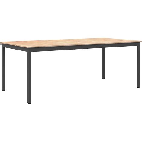 Mesa de Comedor Natural 200 x 100 x 75 cm Madera de pino macizo vidaXL