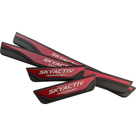 Seuil de porte accessoire auto pour Mazda 2, 3, 6, CX-3, CX-5, CX-30 (2013-2024) - Bande de seuil de porte (taille unique, rouge) (1/5)