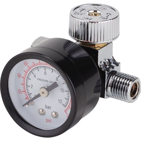Draper ON-GUN Air Regulator with Gauge – 1/4" BSP, Model 28379, Professional Air Pressure Control for Pneumatic Tools