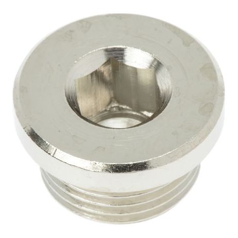 Bouchon 6 pans creux mâle laiton nickelé série 0919-0919 00 17 - Parker Legris