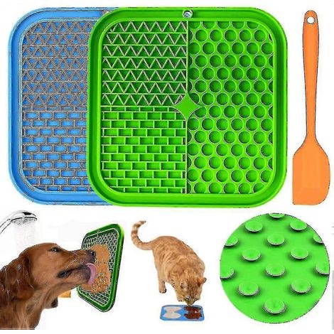 Lot de 3 tapis à lécher pour chien avec ventouse, tapis pour gamelle, tapis à lécher en silicone de qualité alimentaire (1/5)