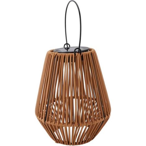 Lanterne Solaire - Fibre Tressée - IP44 Étanche - Pour Jardin Cour Porche Arbre Pelouse - 1 Pièce (1/4)