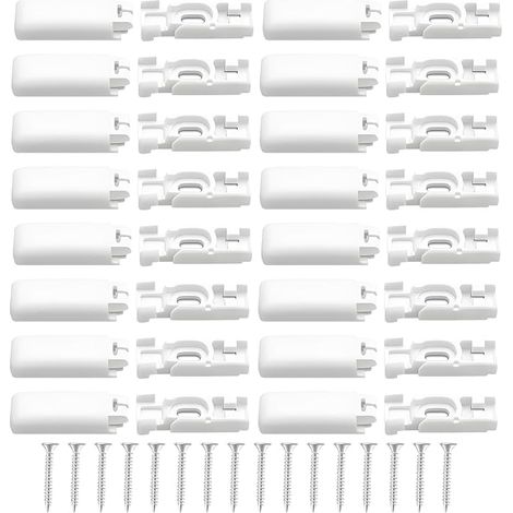 Abrazaderas de fijación para estor plisado, soportes de sujeción para marco de ventana, kit de montaje de plástico para persianas venecianas y estores, blanco (1/5)