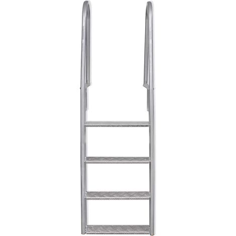 Maison Exclusive - Escalera para piscina/muelle con 4 peldaños al (1/5)