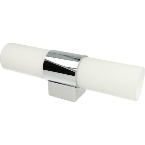 Lámpara de pared PLAN completa con cristal opal cromo mate KEUCO