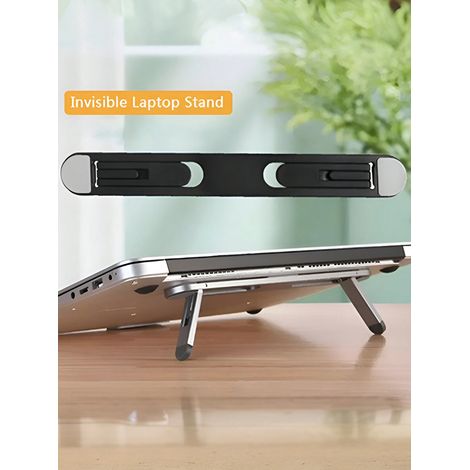 Améliorez votre configuration d'ordinateur portable avec un support d'ordinateur portable pliable et réglable - Ergonomique pour bureau, domicile, voyages (1/5)