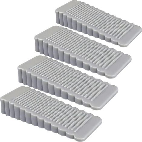 4 pièces Gris Cale Porte Caoutchouc Souple Antidérapante Bloc Hauteur Réglable Arrêt de Porte Pour Genre Carrelage, Sol,Béton, Ciment,Tapis (1/4)