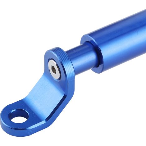 Neuer, verlängerter CNC-gefräster blauer Lenkerstabilisator für Motorräder (1/5)