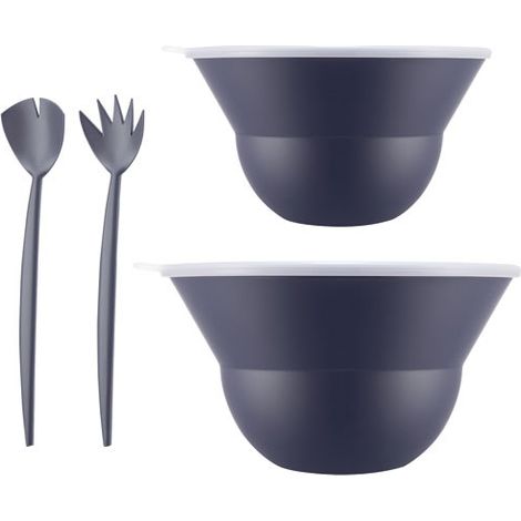 Los 2 Salatschüsseln mit Deckeln und Besteck Blau - Topee - Bodum