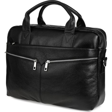 Sacoche en cuir pour homme Beltimore, grand modèle noir pour ordinateur portable J14 (1/5)